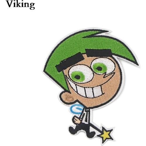 Cartoon Patches Stickers Iron On Embroidered Patch Funny Sewing Fabric Appliques For Hat T-shirt Diy Backpack Decoration G0881