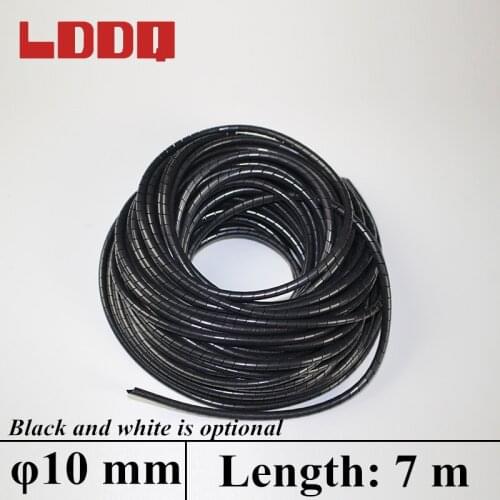 LDDQ Good Quality 7m Spiral Wire Organizer Wrap Tube Flexible Manager Cord for PC Computer Home Hiding Cable Winding Pipe
