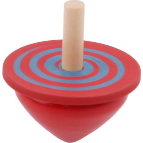 80% Hot Sale 4Pcs Kids Wooden GyroToy Colorful Wooden Desktop Spinning Top Peg-Top Gyro Toy Children Kids Gift