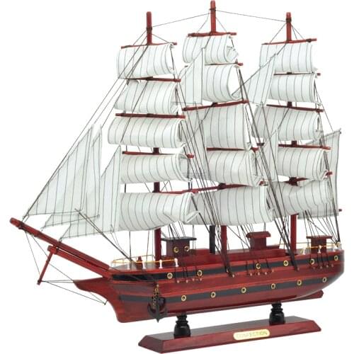 LUCKK Hot Sale 3D Wooden DIY Red Ship Assembly Model Kits Classical Decor Miniature Boat Sailing Ship Model FOR Home Decor Craft