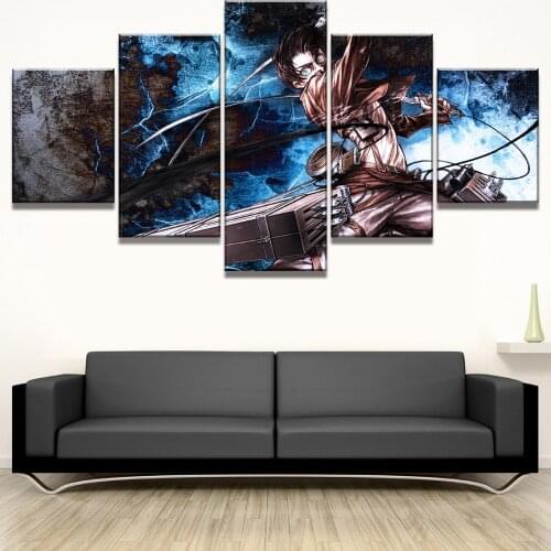 5 Piece Wall Art Canvas Paintings Captain Modular Figure Pictures Home Anime Wall Mounted Decor Modern Room Decoration Prints