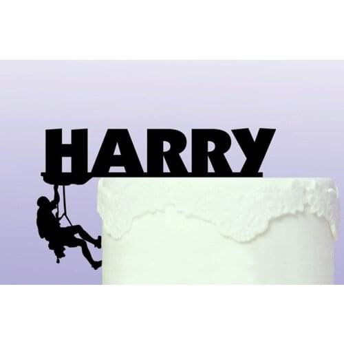 Unusual Personalised Rock Climber Cake Topper Custom Birthday Cake Topper Name Birthday Cake Decoration