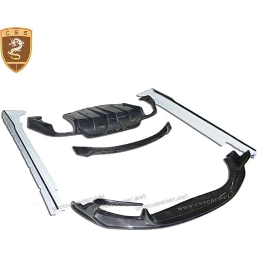 Front Rear Lip Diffuser Spoiler Bumper Guard Side Skirts Rear wing spoiler for Maserati Ghibli Carbon Fiber Body Kits