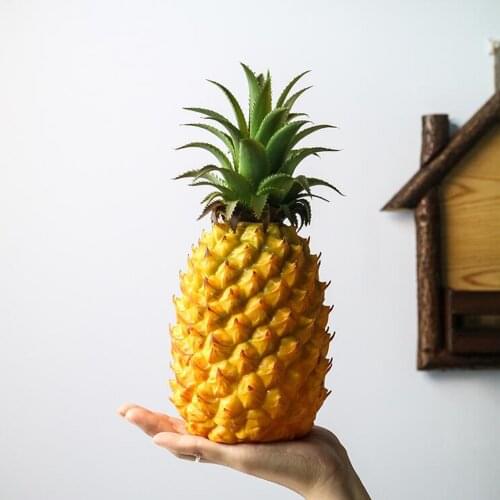 Plastic Fruits Artificial Pineapple Lifelike Artificial Pineapple Decor Fruit Home Store Party Display Supplies