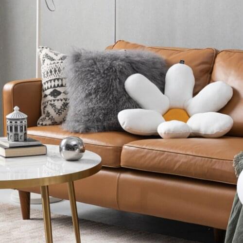 Cushion Pillow Home Decor Creative Six Petals Flower White Cushion Floret Round Cushions Bed Girl Heart Small Daisy подушка