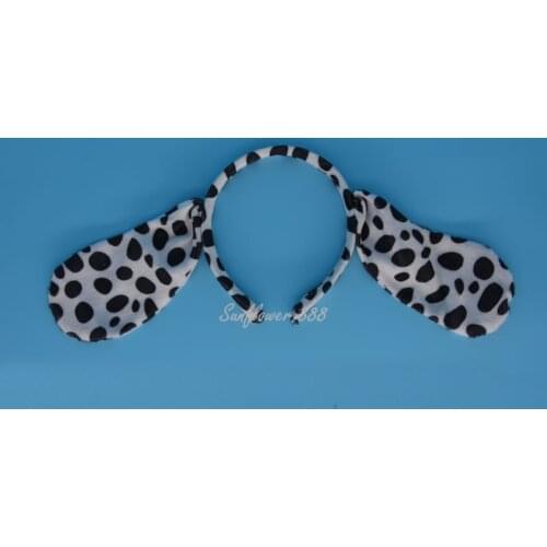 Kids Adults Dalmatian Dog Animal Ear Headband Cosplay Headwear Childrens Day Performance Prop Party Favors Christmas