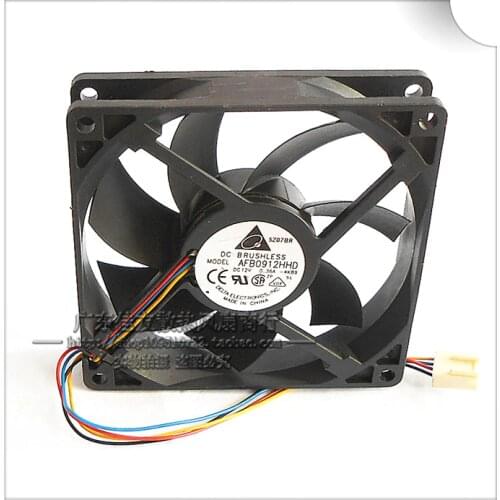 Free Shipping For DELTA AFB0912HHD, -4K89 DC 12V 0.36A, 90x90x20mm 70mm 4-wire 4-pin Server Square fan