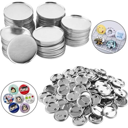 75MM Pins Button Parts Blank Badge Pin Button Accessories Diy Round Blank Badges Kits 100Pcs