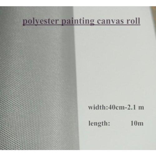 100% polyester painting canvas roll for hand painted practice with grey back 10m one roll