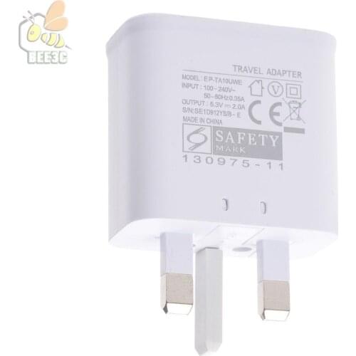 Fast charger 5.3V 2A UK Plug Wall Charger For Samsung Galaxy Note 3 4 5 6 UK Charger push third pin foot S6 s7 s8 good 50 pcs
