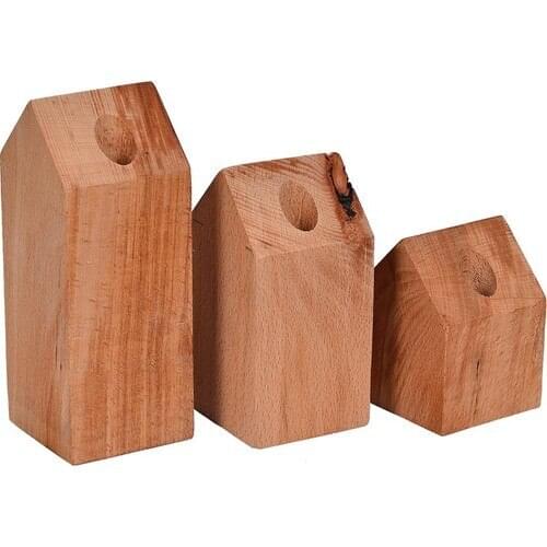 Utyawood Decorative Wooden Candlesticks