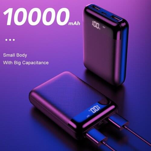 FLOVEME Power Bank 10000mAh Portable Charger USB Mobile External Battery Power Bank 20000mAh For Xiaomi Redmi Note 8 7 Poverbank