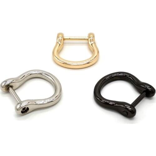 High Quality Handmade Bag Diy New D Buckle Metal Luggage Hardware Removable Screw Rod D Buckle Handle Buckle Accessories