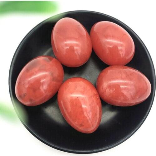 1pc Big Size Red Watermelon Quartz Crystal Egg Shaped Stones Healing Reiki Decor Stones and Minerals