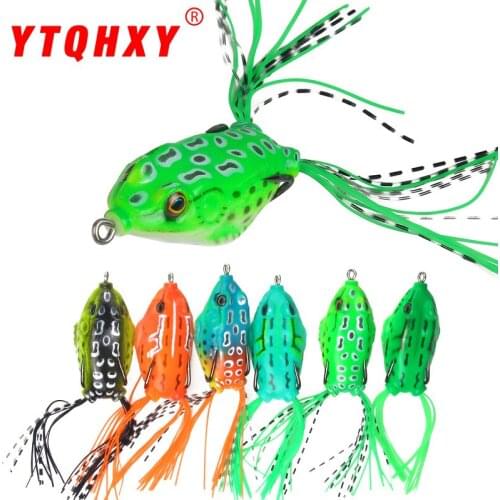 1PC soft bait japan plastic fishing lures frog lure treble hooks Topwater ray frog 6CM 14G artificial soft bait