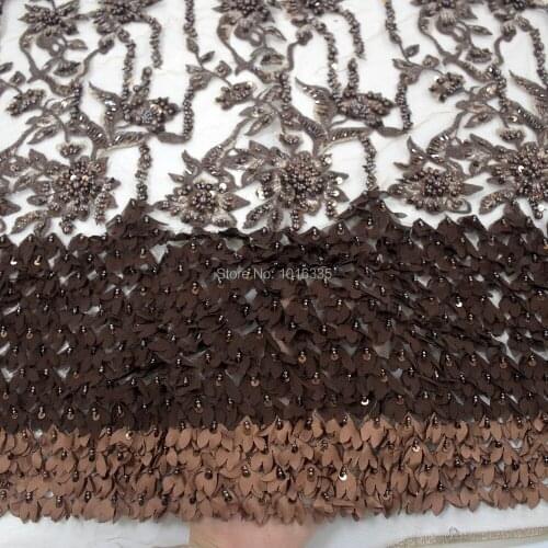 2020 african lace fabrics switzerland 3D flower embroidery tulle fabric HY0773-2