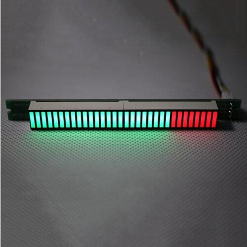 Mono 32 Music Level Indicator Board & Kits LED Spectrum VU Meter Amplifier Lamps Light Speed Adjust