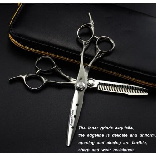 6.0in. Flower handle matte scissor Profissional Hairdressing Scissors Hair Cutting Scissors Set Barber Shears High Quality Salon