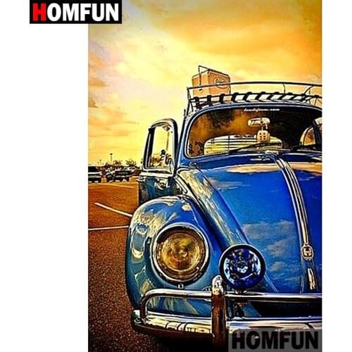 HOMFUN 5D DIY Diamond Painting Full Square/Round Drill "Car scenery" Embroidery Cross Stitch gift Home Decor Gift A07974