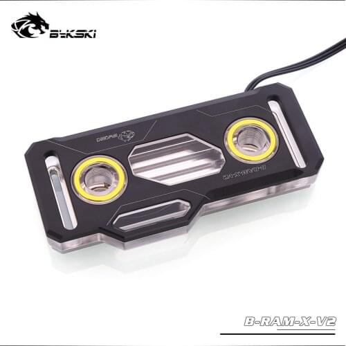 Bykski RAM Water Cooling Block use for Dual Channel 2pcs RAM/4 Channel 4pcs RAM Cooled Copper Radiator/5V 3PIN RBW/12V 4PIN RGB