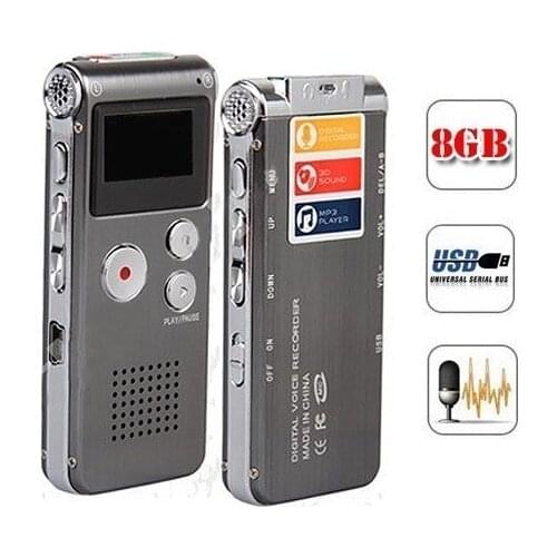 Situ Audio Recorder Dictaphone 8GB Sound Recording Long Record Time about 280 hours Powerful magnet Clip LED Light