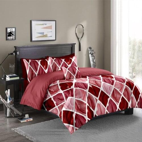 Nordic Home Textile Geometric Plaid Duvet Cover Set 260X230Cm King Size Bedding Set Pillowcase Queen Quilt Covers Bedclothes