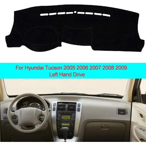 2 Layers Car Dashboard Cover For Hyundai Tucson 2005 2006 2007 2008 2009 Auto Dash Mat Dashboard Pad Carpet Anti-UV Anti-slip