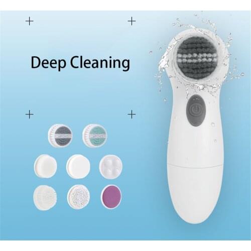Electric Facial Cleansing Brush Silicone Face Brush Vibration Face Massage Brush Deep Cleaning Skin Care Beauty Blackhead Remove