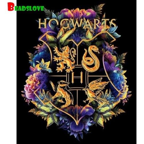 Diy 5D Harry Icon skull Flower Full Diamond Painting cross stitch kits art Cartoon 3D paint by diamonds diamond embroidery decor