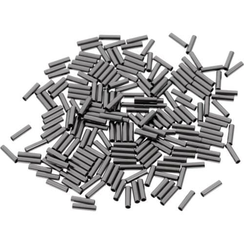 200pcs 1-2.4mm Fishing Wire Leader Crimps Single Barrel Crimping Sleeves 100% Copper Tube Connector Fishing Tackle Kit