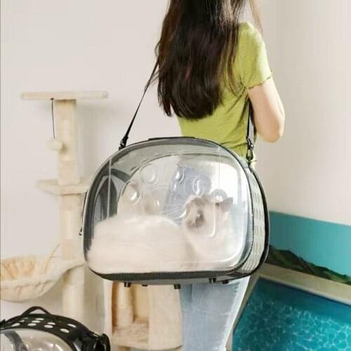 Cat Carrier Portble Folding Dog Bag Collapsible Space Travel Backpack Single Shoulder Handbag Portable Transport Cage Products
