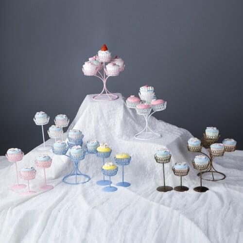 Cupcake holder birthday cake plate wedding wedding arrangement wrought iron cup cake holder