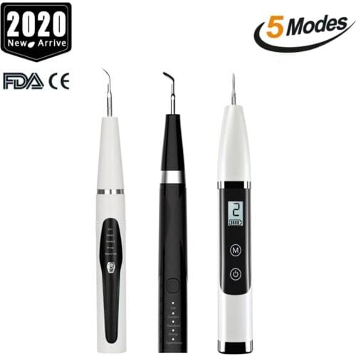 Portable 5 Modes Ultrasonic Electric Dental Scaler USB Whitening Tooth Calculus Remover Oral Hygiene Smoke Stains Tartar Cleaner