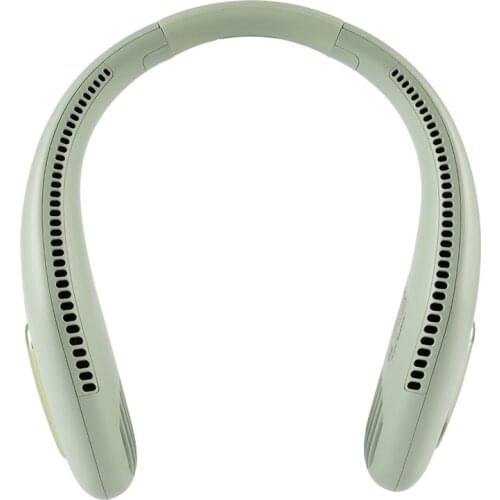 Portable Neck Fan Hands Free Bladeless Fan Rechargeable Wearable USB Fan Headphone Design Hanging Fan
