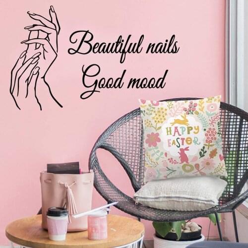 Drop Shipping nail salon Vinyl Wall Sticker Home Decor Stikers For Kids Rooms Wall Stickers Waterproof Wallpaper