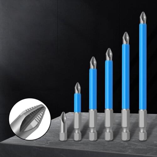 S2 Steel Batch Nozzle PH2 Cross Non-Slip Drill Bits Magnetic Screwdriver Head Electric High Intensity Magnetic Drill Screwdriver