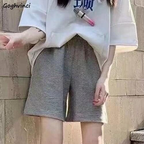 Shorts Women Solid High Waist Fashion Baggy Leisure All-match Summer Drawstring Student Simple Female Trousers Popular Ulzzang
