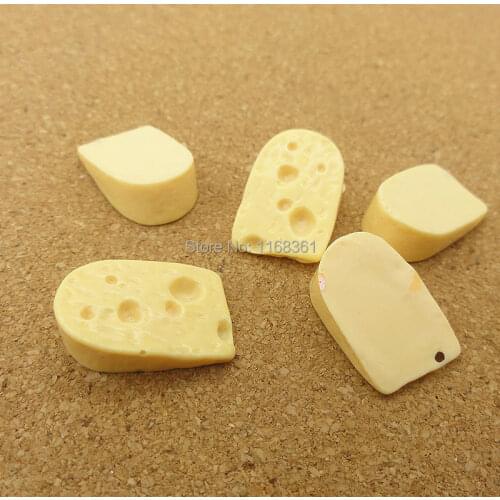 Resin flat back Simulated food Cheese 16mm Scrapbook Embellishment DIY Phone Decoration B206-1