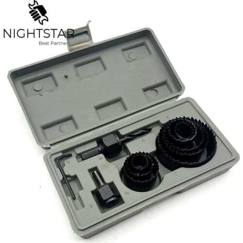 11Pcs Hole Saw Drill Bits 3/4" - 2 1/2" Wood Sheet HSS Metal Drill Bits Wood Thin Metal Sheet Cutting Tool w/Case