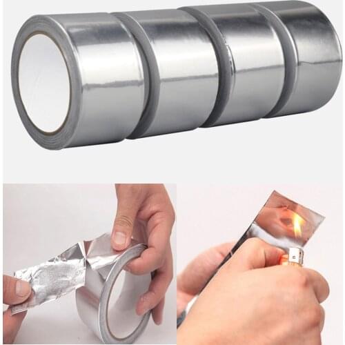 High Temperature Resistant Aluminum Foil Tape Sealing Waterproof Tape Range Hood Leakage Repair Tape Self Adhesive 1 roll 50m