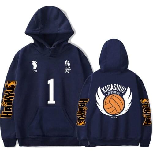 Oversized Cosplay Haikyuu hoodies men/women sweatshirts Harajuku Karasuno High School Pullover Hooded Jacket Casual Pullovers