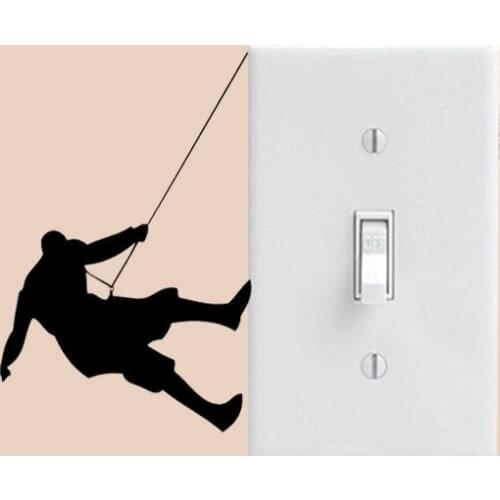 Climber Personality Sport Fashion Vinyl Wall Decal Switch Sticker Decor 6SS0104