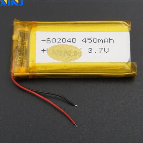 XINJ 3.7V 450mAh Li po lithium polymer battery li Liion cell 602040 For Camera GPS Sat Nav E-book driving recorder DIY headphone