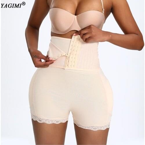 YAGIMI New Slimming Waist Body Shaper Tummy Buttock Shapewear Butt Lifter Enhancer Fake Butt Padded Panties Hip Lift Underwear