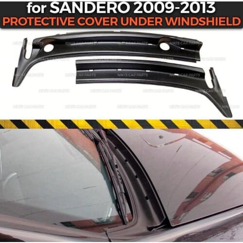 Protective cover for Renault Sandero / Stepway 2009-2013 under windshield Jabot ABS plastic trim accessories protection styling