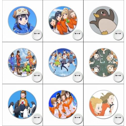 1pcs anime A Place Further Than the Universe Cosplay Badge Brooch Pins for Backpacks bags Badges Button Clothes Accessories