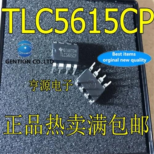 10Pcs TLC5615 TLC5615CP DIP-8 10 bit digital to analog converter in stock 100% new and original