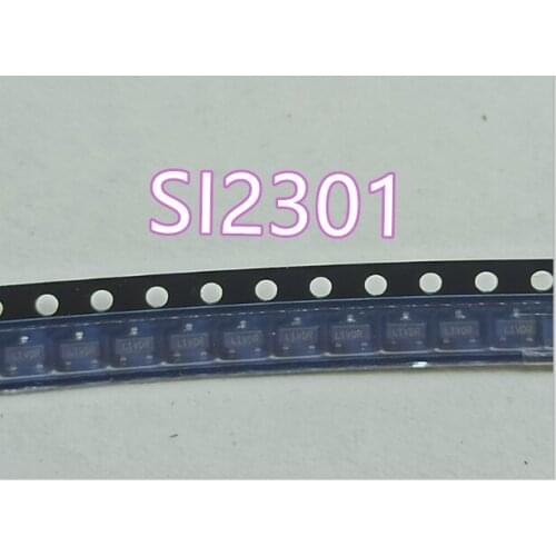 100pcs SI2301 SI2301BDS SI2301 SOT23-3 MOSFET 20V 3.1A 1.6W 112 mohms
