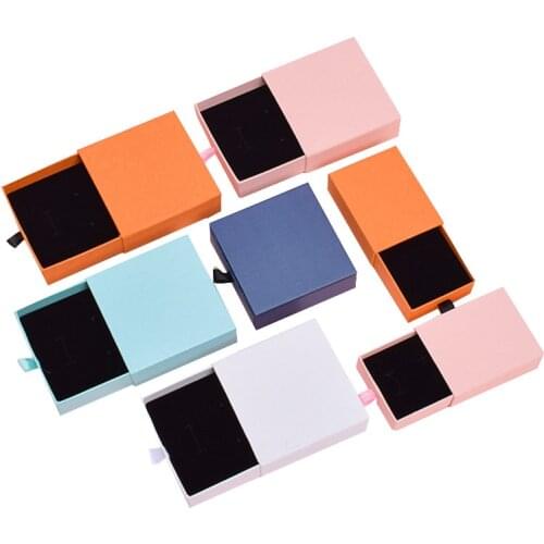 12 pieces Organizer Storage Jewelry Box For Earrings Ring Necklace Packing Boxes Casket For Jewellry Gift