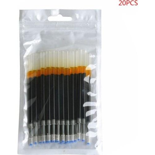 20pcs Neutral Ink Gel Pen Refill Black Blue Red 0.5mm Bullet School Stationery L41E